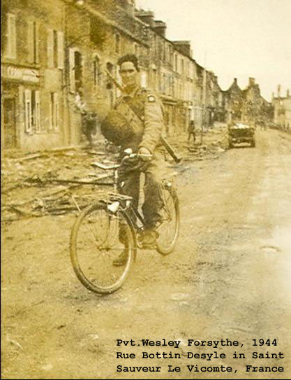 Private Wesley Forsythe Normandy, France 1944.